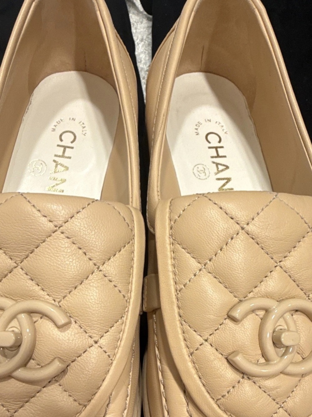 Chanel Quilted Leather Loafers 38.5 - Picture 4 of 5